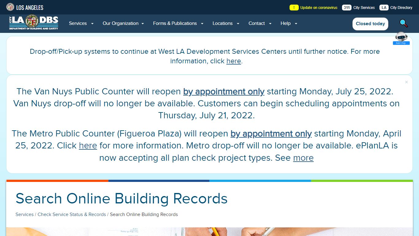 Search Online Building Records | LADBS
